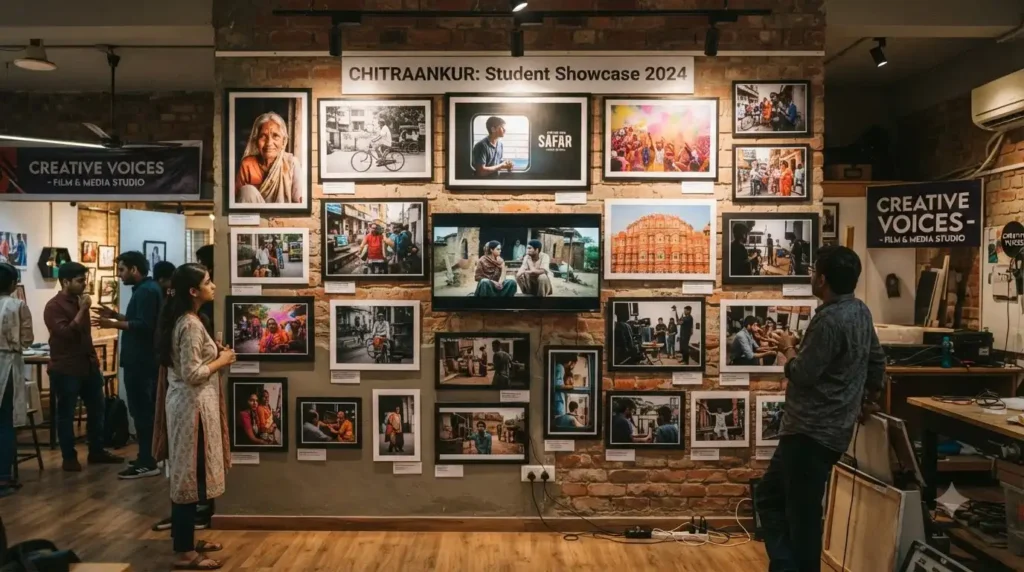 Creative media student gallery Hyderabad showcasing photography and filmmaking student work